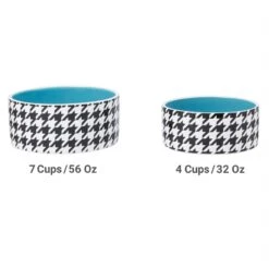 Frisco Houndstooth Non-skid Ceramic Dog Bowl -Pet Dog Shop 270200 PT5. AC SS1800 V1620913212