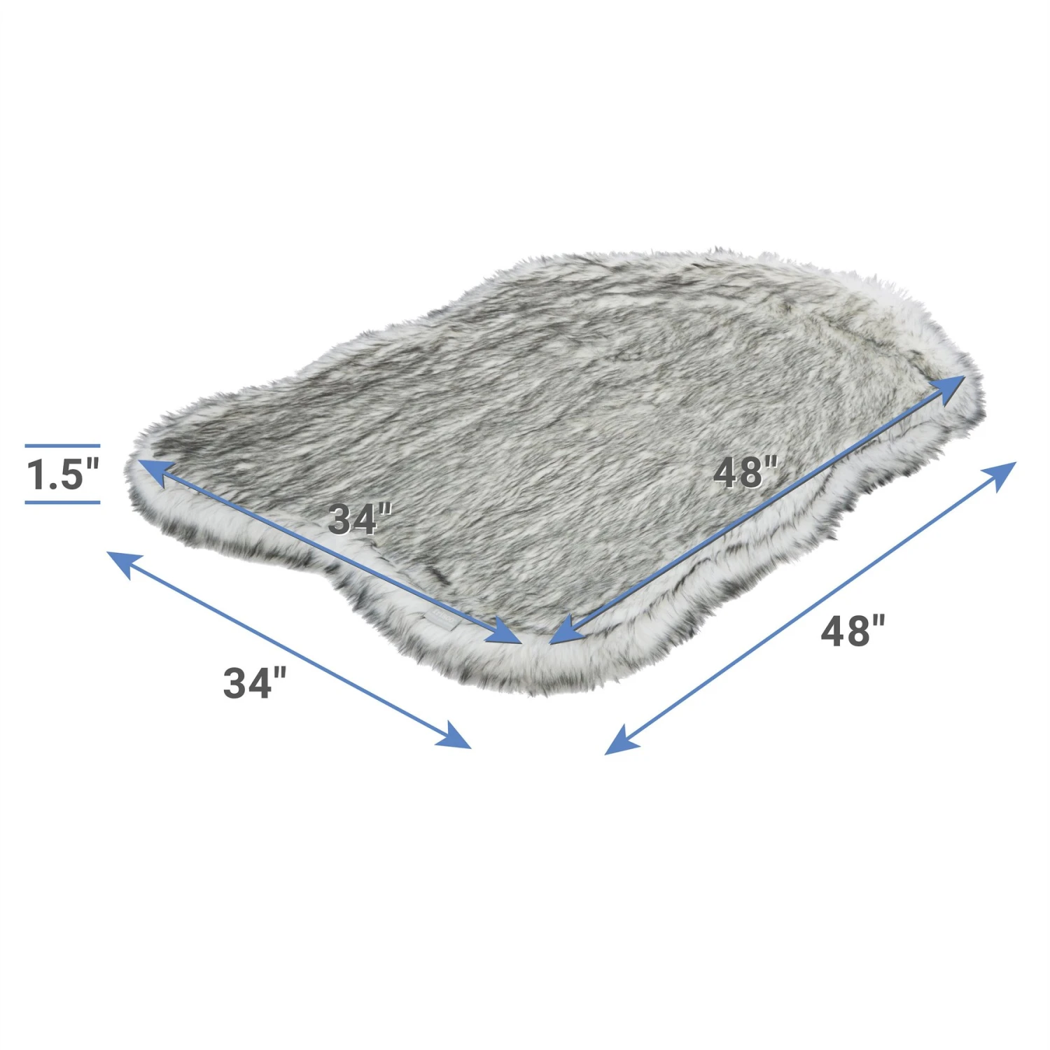 Frisco Faux Fur Orthopedic Pelt Pillow Dog Bed W/Removable Cover 2 Frisco Faux Fur Orthopedic Pelt Pillow Dog Bed W/Removable Cover - Image 2