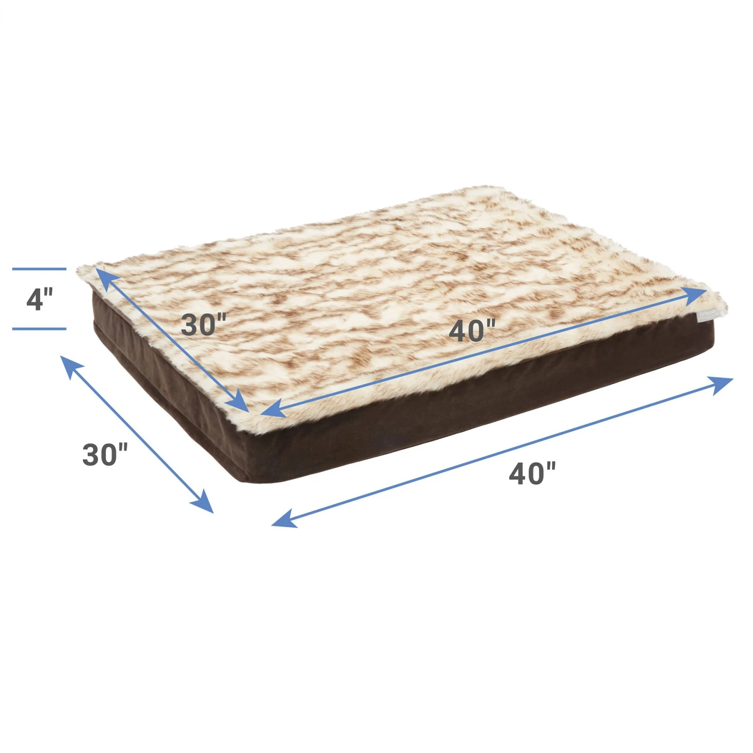 Frisco Faux Fur Orthopedic Pillowtop Dog Bed W/Removable Cover 2 Frisco Faux Fur Orthopedic Pillowtop Dog Bed W/Removable Cover - Image 2