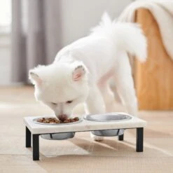 Frisco Marble Elevated Stainless Steel Double Diner Dog & Cat Bowls 8 Frisco Marble Elevated Stainless Steel Double Diner Dog & Cat Bowls -Pet Dog Shop 277559 PT2. AC SS1800 V1630346721