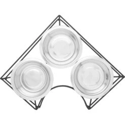 Frisco Multi Pet Feeding Corner 3-Bowls Stainless Steel Dog & Cat Bowl -Pet Dog Shop 277561 PT4. AC SS1800 V1627935444