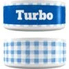 Frisco Personalized Gingham Plaid Dog Bowl