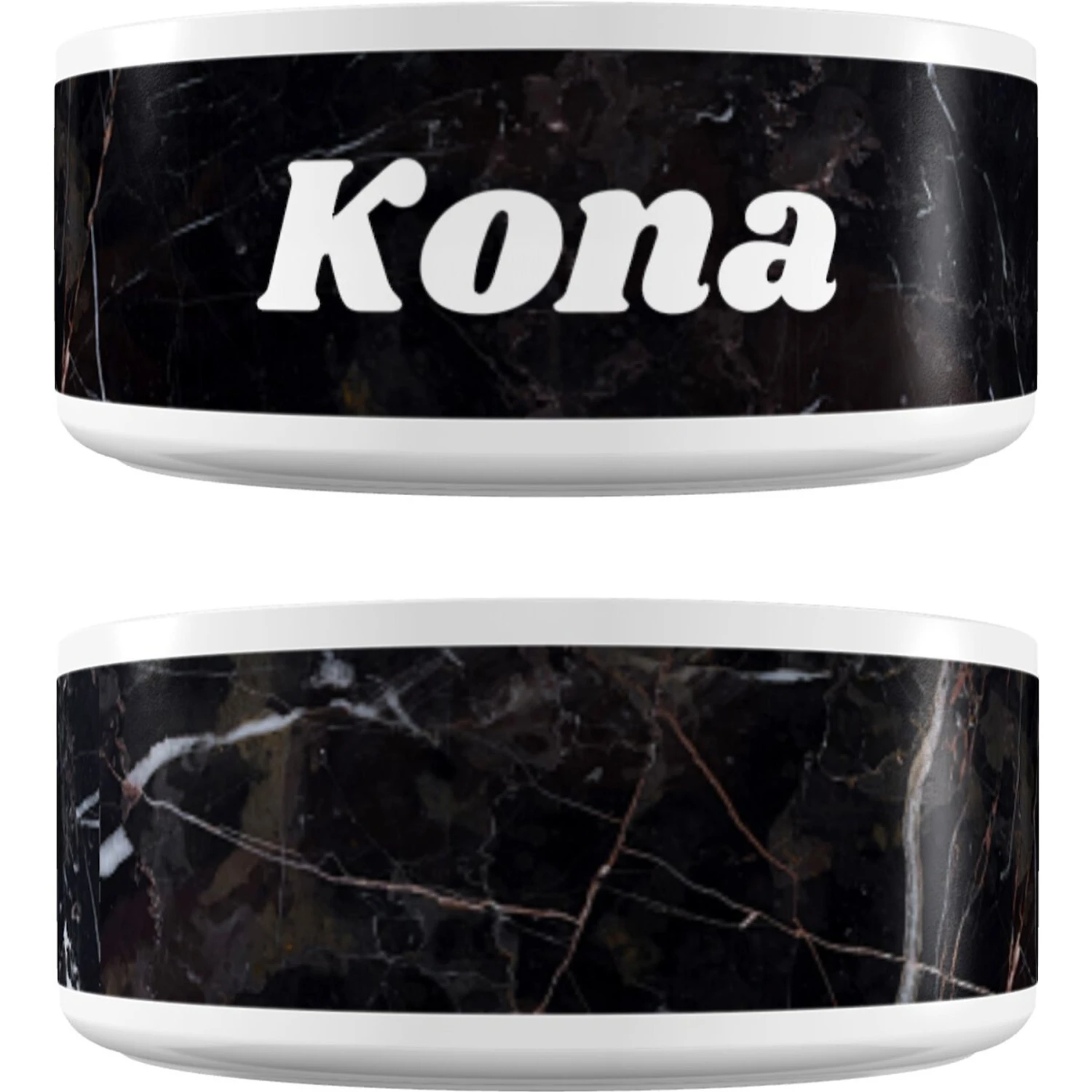 Frisco Personalized Black Marble Dog Bowl 1 Frisco Personalized Black Marble Dog Bowl