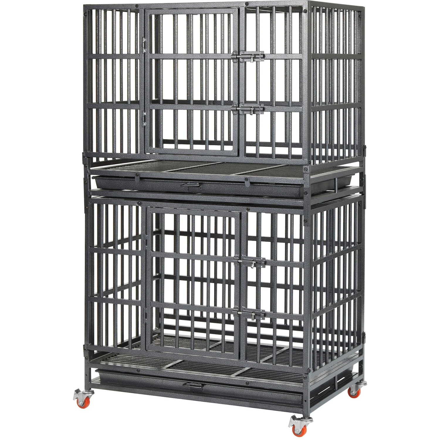 Frisco Ultimate Foldable & Stackable Heavy Duty Steel Metal Single Door Dog Crate 5 Frisco Ultimate Foldable & Stackable Heavy Duty Steel Metal Single Door Dog Crate - Image 5