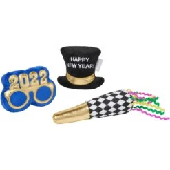 Frisco New Year's Eve Party Essentials Plush Squeaky Dog Toy