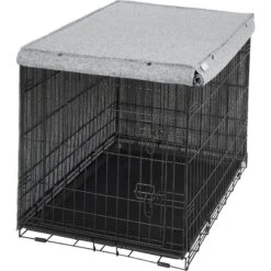Frisco Faux Linen Dog Crate Cover -Pet Dog Shop 289630 PT4. AC SS1800 V1644248877