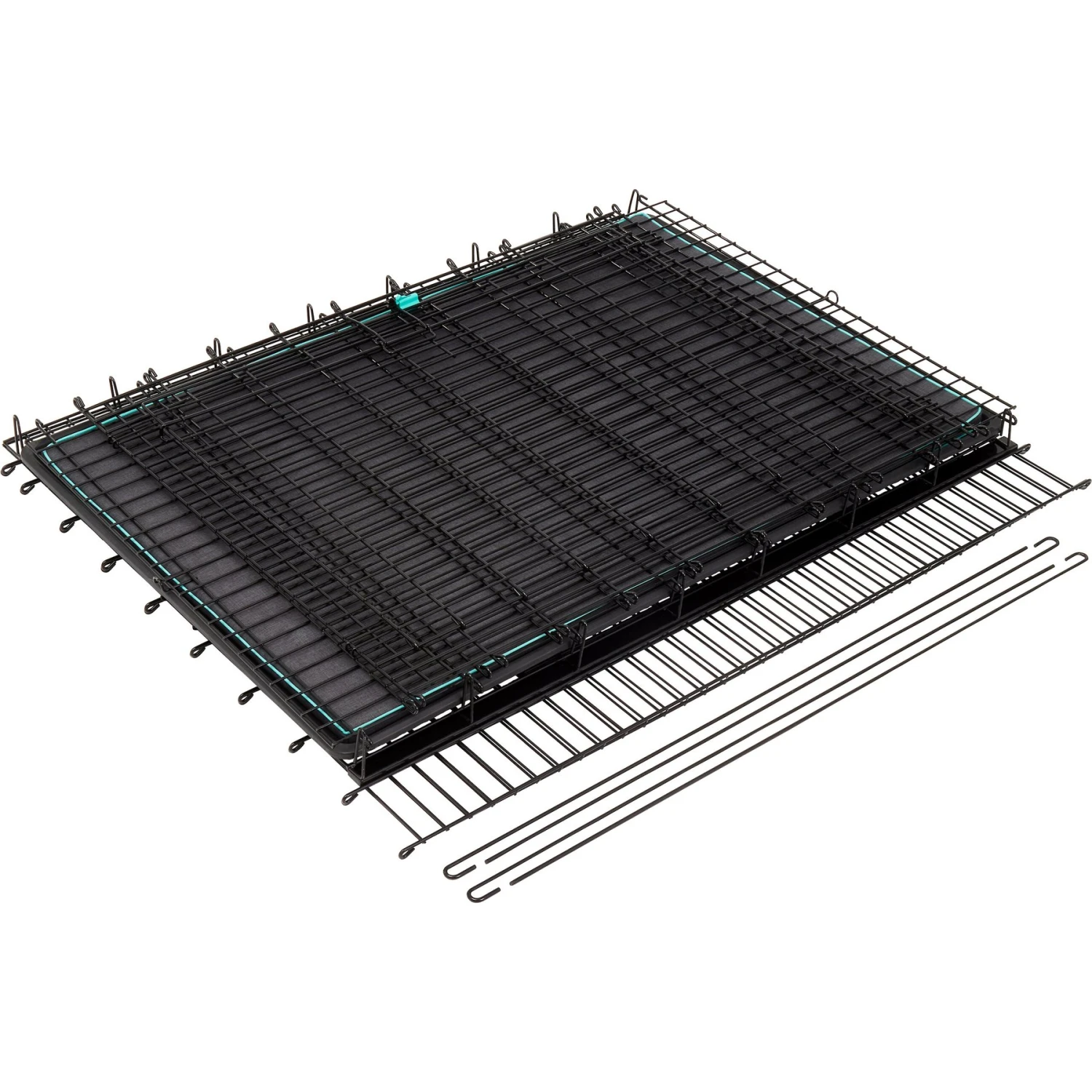 Frisco Heavy Duty Enhanced Lock Sliding Double Door Fold & Carry Wire Dog Crate & Mat Kit, 54 Inch 4 Frisco Heavy Duty Enhanced Lock Sliding Double Door Fold & Carry Wire Dog Crate & Mat Kit, 54 Inch - Image 4