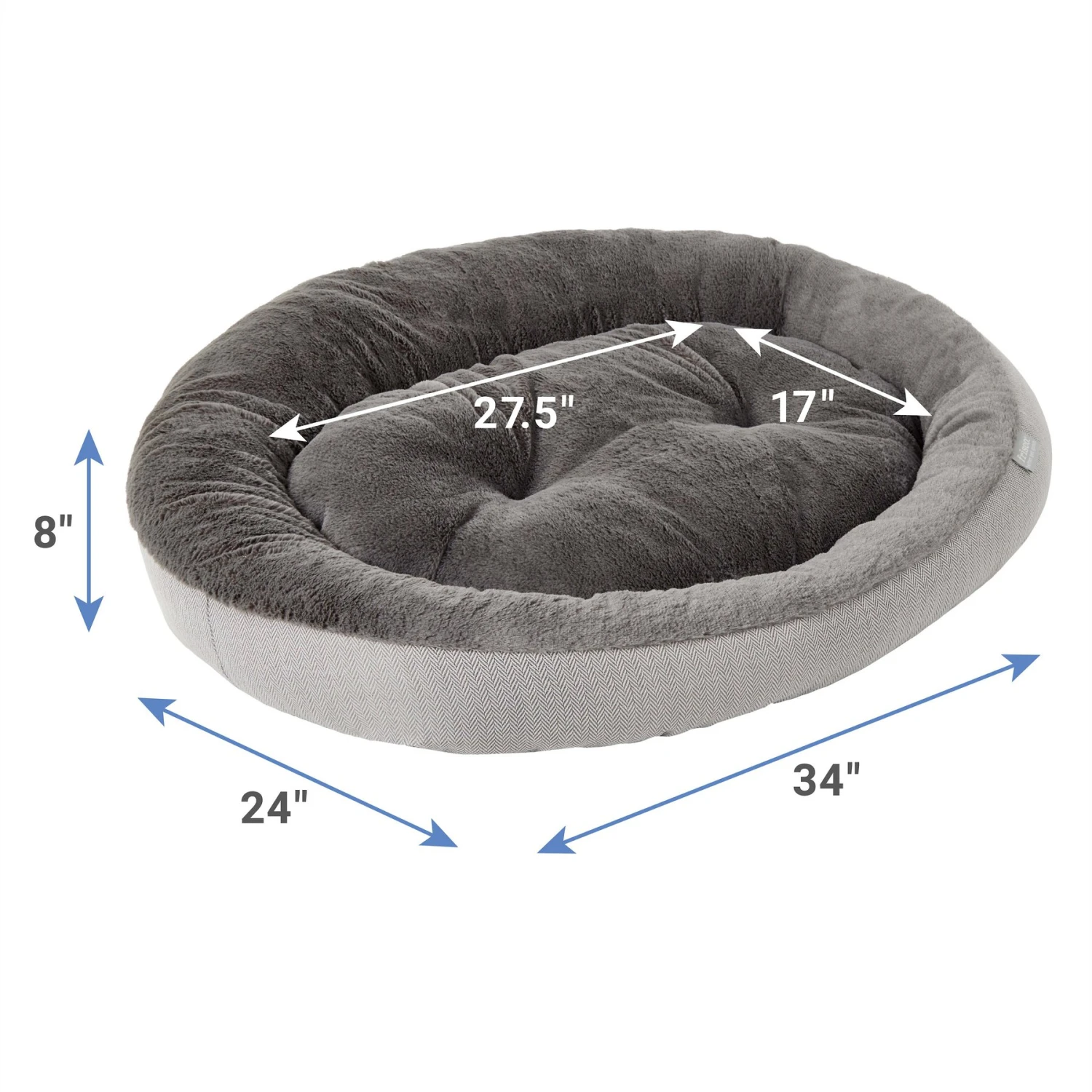 Frisco Herringbone Hi-Low Cuddler Dog & Cat Bed 2 Frisco Herringbone Hi-Low Cuddler Dog & Cat Bed - Image 2