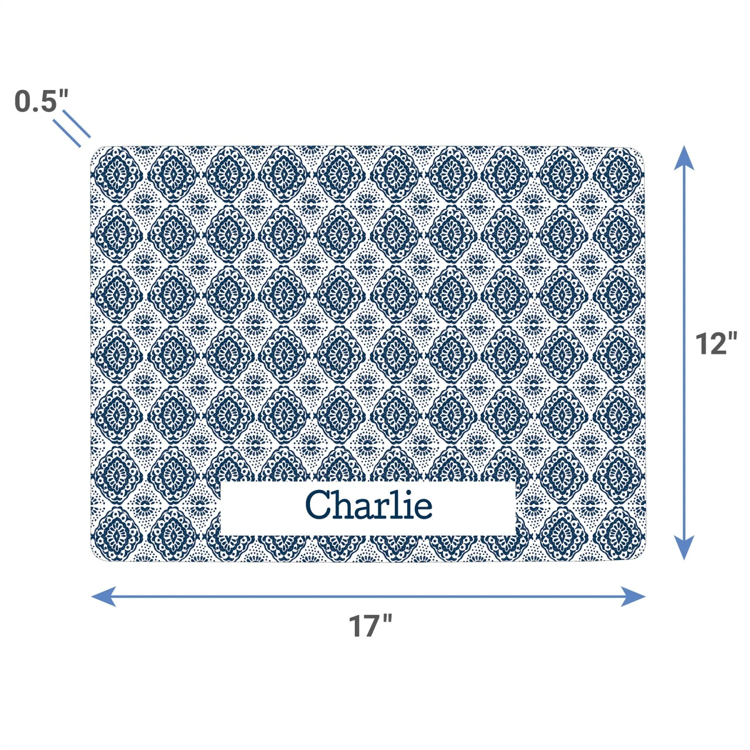 Frisco Boho Damask Personalized Dog & Cat Placemat 4 Frisco Boho Damask Personalized Dog & Cat Placemat - Image 4