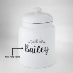 Frisco Ceramic "Treats For" Personalized Treat Jar, 13 Cup, 104oz -Pet Dog Shop 301185 PT5. AC SS1800 V1630738303