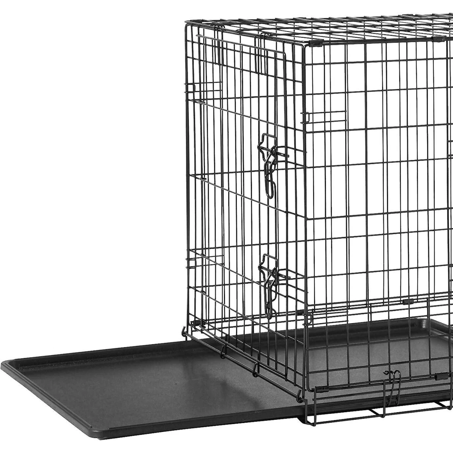 Frisco Fold & Carry Double Door Collapsible Wire Dog Crate & Mat Kit & Frisco Stainless Steel Bowl 2 Frisco Fold & Carry Double Door Collapsible Wire Dog Crate & Mat Kit & Frisco Stainless Steel Bowl - Image 2