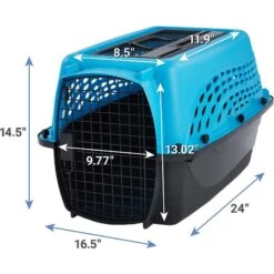 Frisco Two Door Top Load Plastic Dog & Cat Kennel & Frisco Fold & Carry Single Door Collapsible Wire Dog Crate, Pink -Pet Dog Shop 303656 PT2. AC SS1800 V1623079947