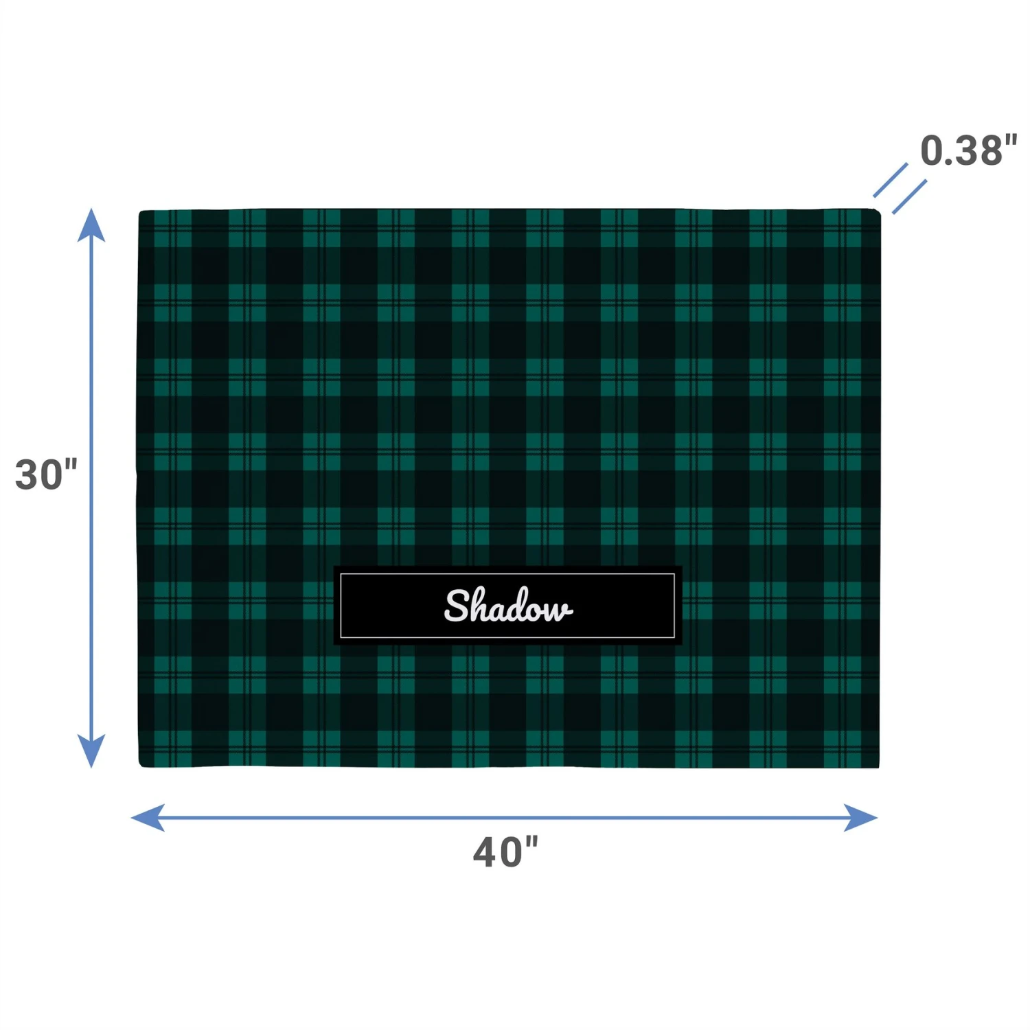 Frisco Personalized Plaid Soft Fleece Cat & Dog Blanket, 30" X 40" 2 Frisco Personalized Plaid Soft Fleece Cat & Dog Blanket, 30" X 40" - Image 2