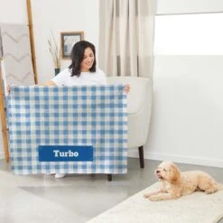 Frisco Personalized Gingham Plaid Soft Fleece Cat & Dog Blanket, 30" X 40" 11 Frisco Personalized Gingham Plaid Soft Fleece Cat & Dog Blanket, 30" X 40" -Pet Dog Shop 304001 PT5. AC SS1800 V1637609519