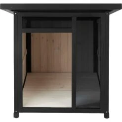 Frisco Modern Wooden Outdoor Dog House, White -Pet Dog Shop 304038 PT4. AC SS1800 V1641481007