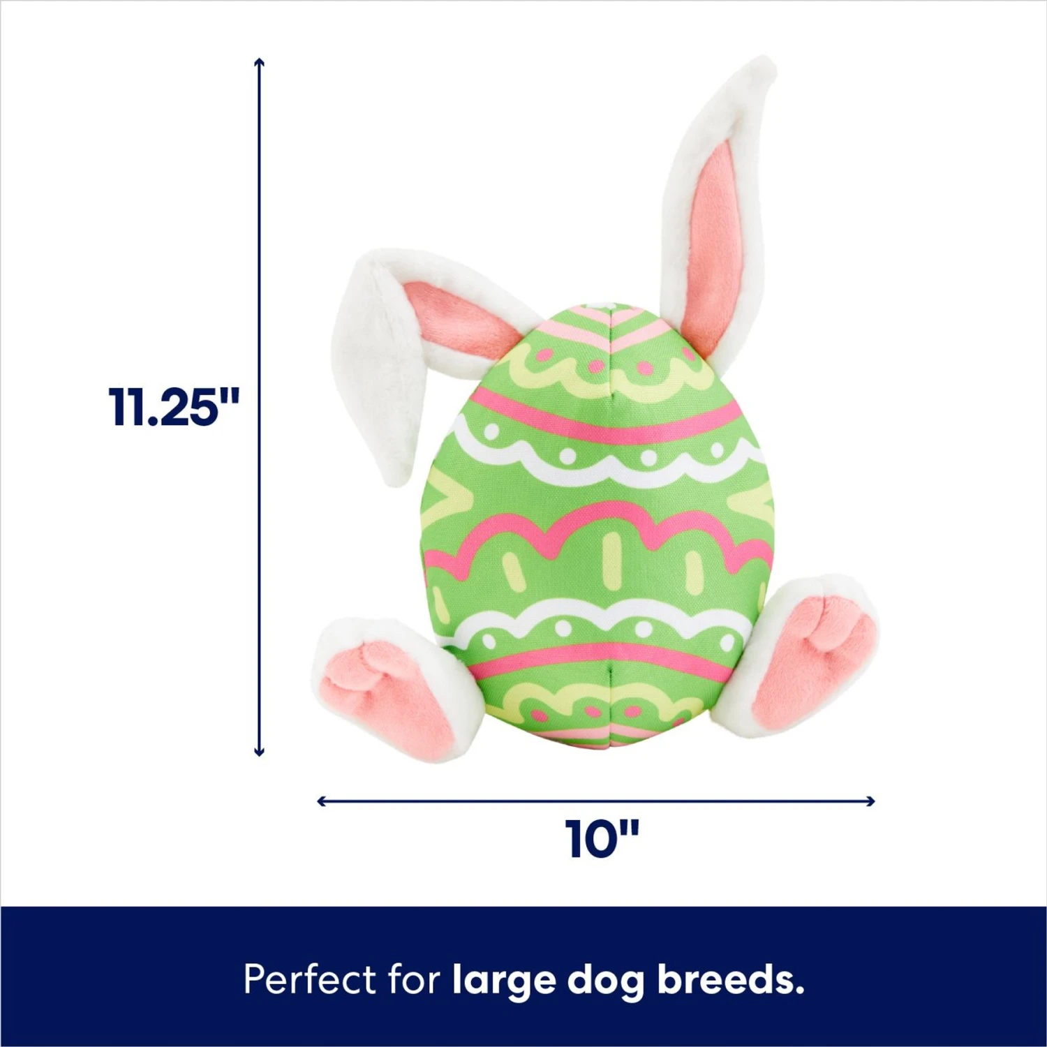 Frisco Easter Bunny Egg Plush Squeaky Dog Toy 2 Frisco Easter Bunny Egg Plush Squeaky Dog Toy - Image 2