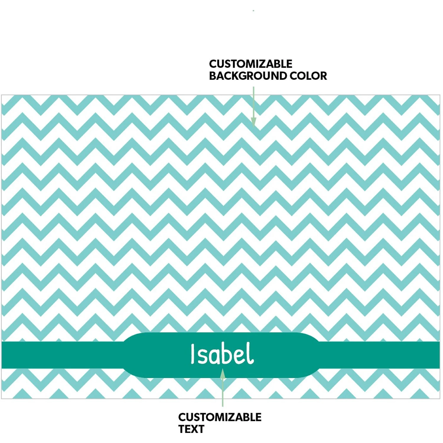 Frisco Personalized Chevron Dog & Cat Placemat 2 Frisco Personalized Chevron Dog & Cat Placemat - Image 2