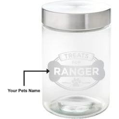 Frisco "Doggie Treats" Glass Personalized Treat Jar With Lid, 5 Cup, 40oz -Pet Dog Shop 309520 PT2. AC SS1800 V1645206103