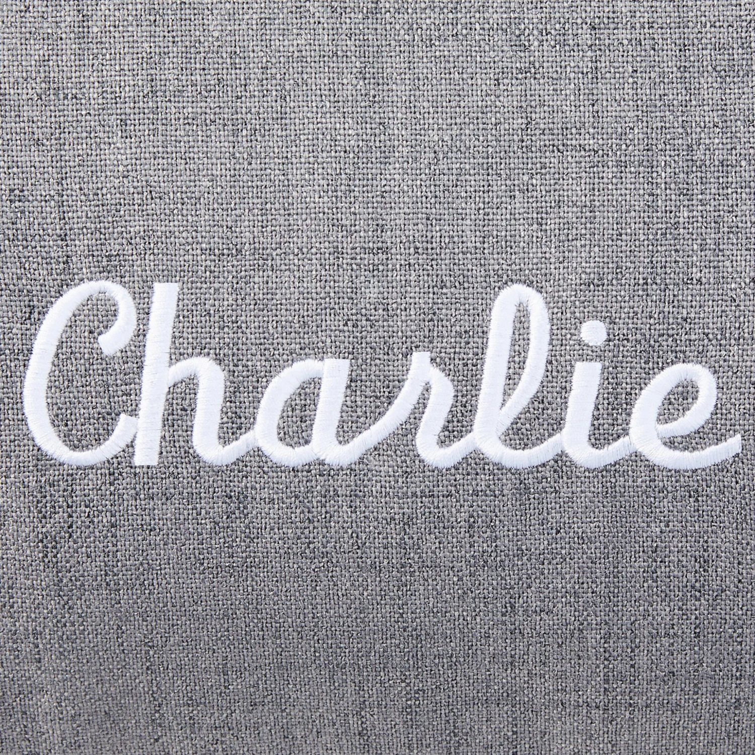 Frisco Personalized Knife Edge Bed, Dark Grey Linen, Large 3 Frisco Personalized Knife Edge Bed, Dark Grey Linen, Large - Image 3