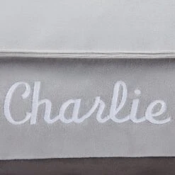 Frisco Personalized Silver Bolstered Bed With Silver Check Bolster, X-Large 6 Frisco Personalized Silver Bolstered Bed With Silver Check Bolster, X-Large -Pet Dog Shop 311772 PT3. AC SS1800 V1630594010