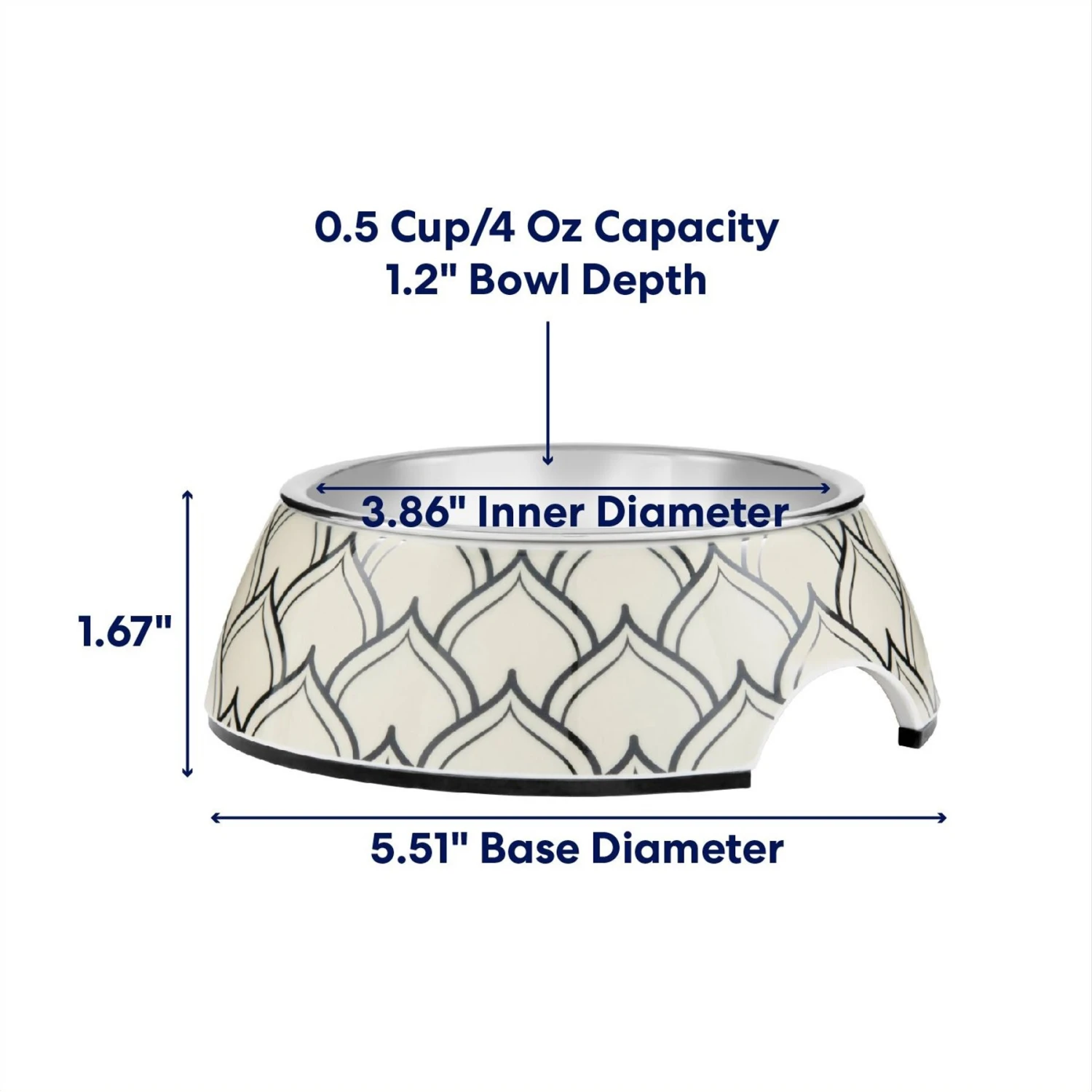 Frisco Moroccan Design Stainless Steel Dog & Cat Bowl 2 Frisco Moroccan Design Stainless Steel Dog & Cat Bowl - Image 2