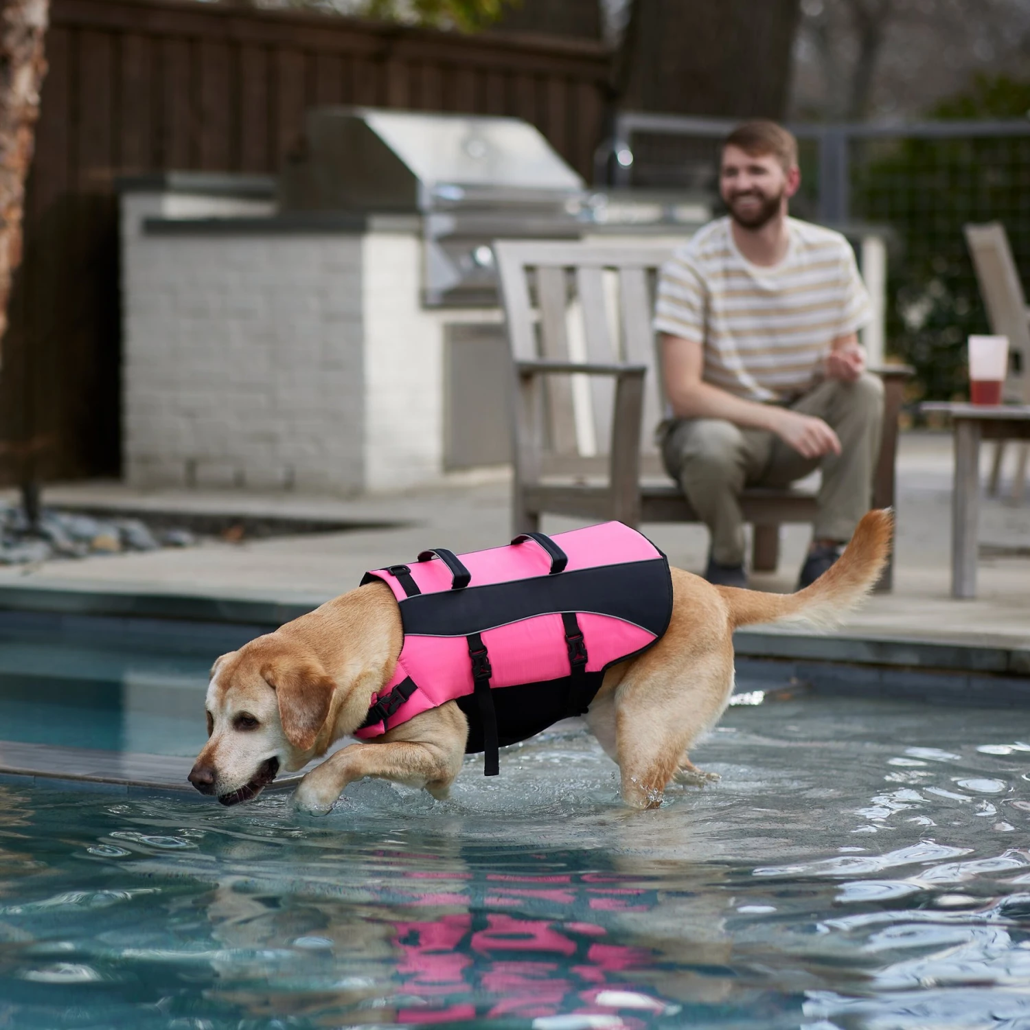 Frisco Ripstop Dog Life Jacket, Pink 9 Frisco Ripstop Dog Life Jacket, Pink - Image 9