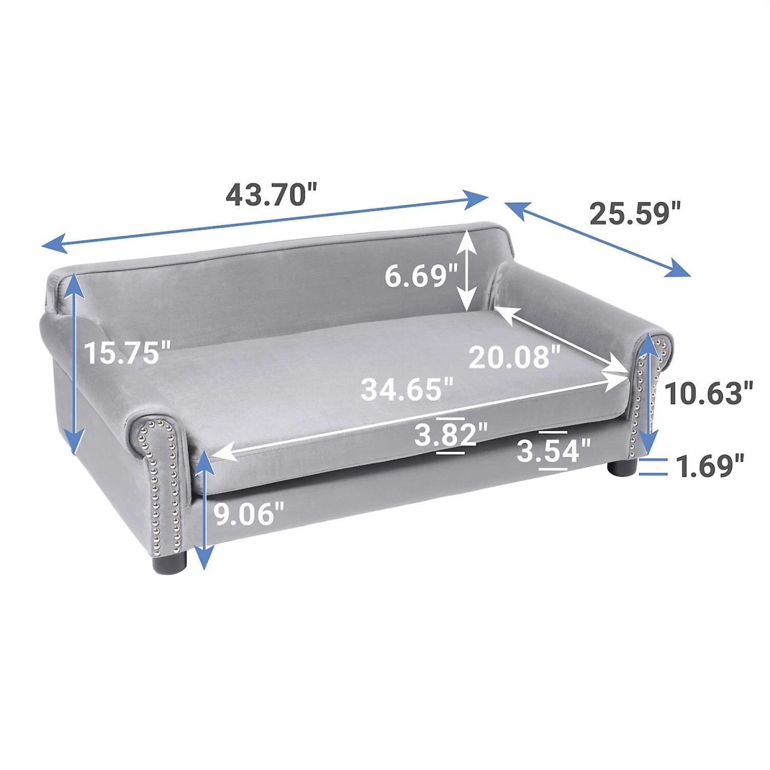 Frisco Sofa Pet Bed With Removable Cover & Frisco Eyelash Cat & Dog Blanket 3 Frisco Sofa Pet Bed With Removable Cover & Frisco Eyelash Cat & Dog Blanket - Image 3