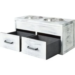 Frisco Premium Wood Elevated Large Breed Dog Bowl With Storage Station, 10 Cup -Pet Dog Shop 331505 PT5. AC SS1800 V1657656894