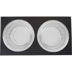 Frisco Premium Wood Elevated Stainless Steel Double Diner Dog & Cat Bowl, Black, 3 Cup 10 Frisco Premium Wood Elevated Stainless Steel Double Diner Dog & Cat Bowl, Black, 3 Cup -Pet Dog Shop 331509 PT4. AC SS1800 V1657656894