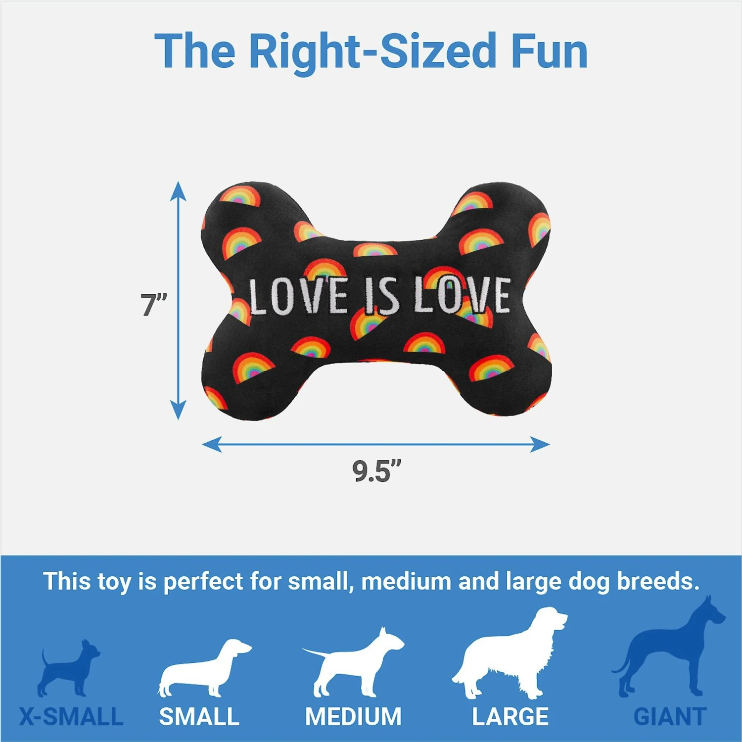 Frisco Pride Proud Pup Bone Plush Squeaky Dog Toy 2 Frisco Pride Proud Pup Bone Plush Squeaky Dog Toy - Image 2