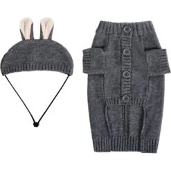 Frisco Bunny Hooded Dog & Cat Sweater -Pet Dog Shop 353571 PT5. AC SS1800 V1659727074