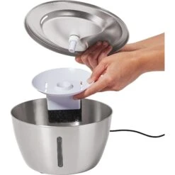 Frisco Stainless Steel Heart Dog & Cat Fountain 10 Frisco Stainless Steel Heart Dog & Cat Fountain -Pet Dog Shop 355816 PT3. AC SS1800 V1665174172