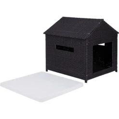 Frisco Outdoor Wicker Dog House & Bed 7 Frisco Outdoor Wicker Dog House & Bed -Pet Dog Shop 356073 PT2. AC SS1800 V1651003001