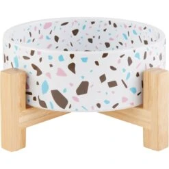Frisco Elevated Terrazzo Non-skid Ceramic Bowl With Bamboo Stand 14 Frisco Elevated Terrazzo Non-skid Ceramic Bowl With Bamboo Stand -Pet Dog Shop 363375 PT5. AC SS1800 V1657657266
