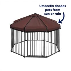 Frisco Outdoor Galvanized Steel 8-Panel Configurable Gate And Playpen With Oxford Roof 11 Frisco Outdoor Galvanized Steel 8-Panel Configurable Gate And Playpen With Oxford Roof -Pet Dog Shop 507086 PT2. AC SS1800 V1669212042