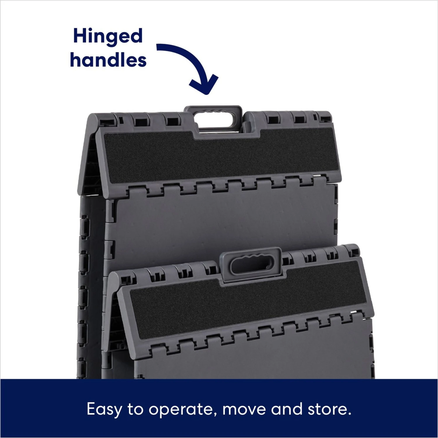 Frisco Foldable Cat & Dog Plastic Stairs, Grey 3 Frisco Foldable Cat & Dog Plastic Stairs, Grey - Image 3