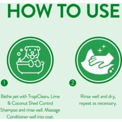 TropiClean Lime & Cocoa Butter Deshedding Dog Conditioner & Frisco Shedding Blade Dog Brush, One Size -Pet Dog Shop 575070 PT3. AC SS1800 V1657660393