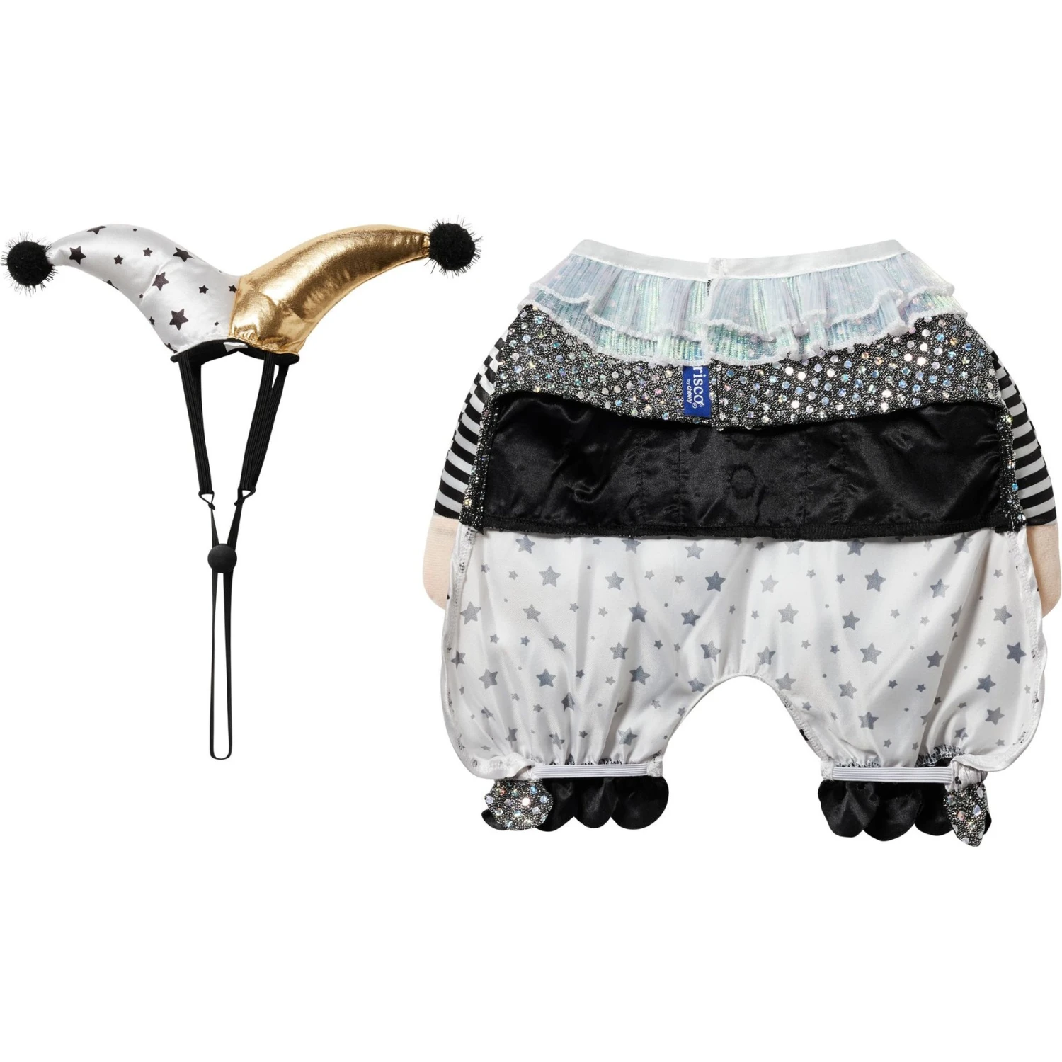 Frisco Front Walking Glitter Clown Dog & Cat Costume 6 Frisco Front Walking Glitter Clown Dog & Cat Costume - Image 6