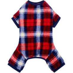 Frisco Cozy Plush Fleece Dog & Cat PJs, Plaid -Pet Dog Shop 719102 PT4. AC SS1800 V1692720278